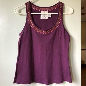 H&M Embroidered and Beaded Tank